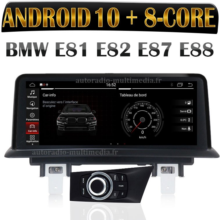 Autoradio Android Pour BMW Série 1 (2004-2012) - Écran Tactile 9 Pouces, CarPlay/Android Auto Sans Fil, GPS, DSP Audio - Compatible E81 E82 E87 E88 - 4